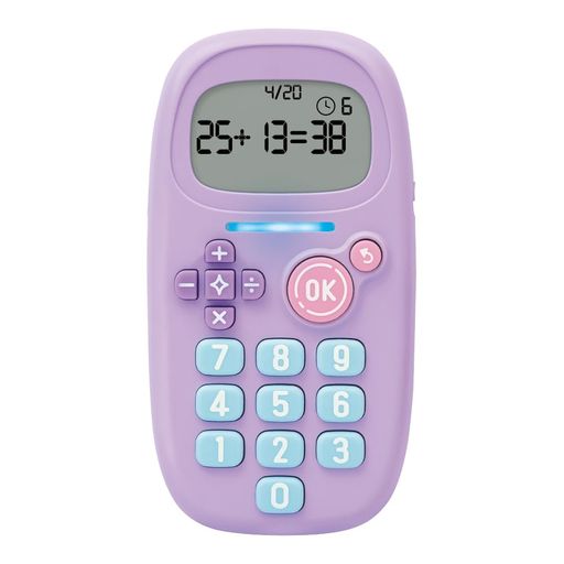 1日5分習慣!脳をそだてる暗算ドリル めざせ!算数力UP 商品:72x136x25mm パッケージ:182x128x28mm 主要材質=本体=ABS 小学1~4年レベルの計算問題を収録 自動採点右向き矢印まちがいリトライ機能でニガテそのまま防止! タイムアタック機能でダラダラ対策!