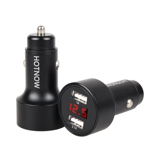 3.1AUSB车载充电器USB车载充电器HOTNOW车载充电器2口5V显示器便携式车载充电器快速充电电话及其他5V设备用
