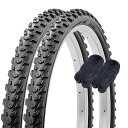 シンコー26インチ自転車タイヤチューブ各2本セットペア巻オフロードタイヤ26x1.95ブラックH/ESR08960220