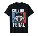 かわいいけど野生アライグマミームヴィンテージサングラスアライグマ愛好家Tシャツ(4)