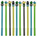 MAYDAHUIかわいいサボテンボールペン12本セット0.5MM黒インクおしゃれ鉢植え多肉植物ジェルボールペン可愛い文房具筆記用子供学生ギフトプレゼント