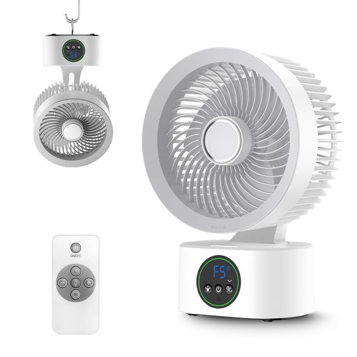 サーキュレーター【2026新登場&節電対策】扇風機 兼用 DCモーター 静音 左右首振り 上下角度調節 小型 省エネ 風量5段階調節 パワフル送風 リモコン付き タイマー機能 一台多役 換気 空気…
