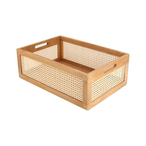 GYASVWU長方形収納ボックス木製手工芸品籐のかご和風取っ手のついたものです収納カゴ雑貨かご小物収納..