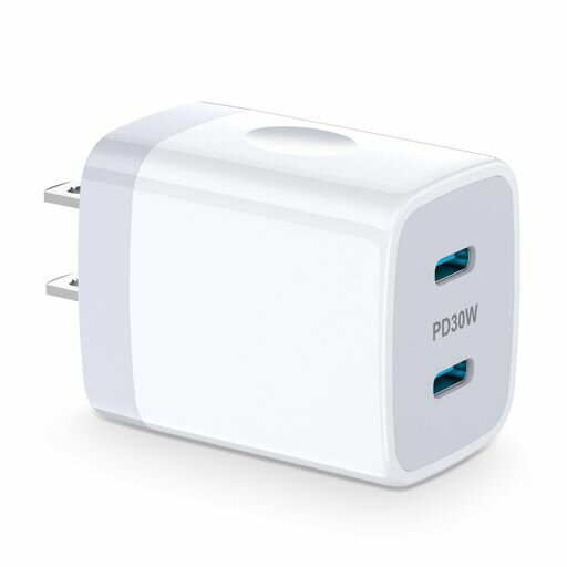 HOOTEKIPHONE急速充電器2ポート30WUSB-C充電器PPS&PD3.0対応/PSE認証/コンパクトUSBコンセントタイプC充電器TYPE-CACアダプターアイフォンアンドロイド充電器携帯充電器スマホ充電器