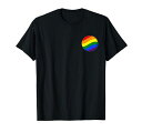GayPrideレインボーポケットサークルピンLGBTQプライドマンスラバーズTシャツ
