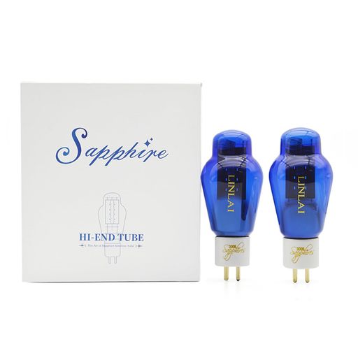 LINLAI300B-Sサファイアガラス1ペア真空HIFIバルブ電子管クラスペアリングオーディオアンプ交換用10W電力増幅(300B-サファイア)