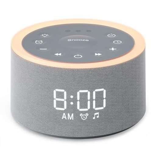 Dreamegg ホワイトノイズマシン 29種癒し音 目覚まし時計 ナイトライト イヤホン対応【アラーム&大音量&スヌーズ機能】Classic D1+