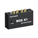 FOSIAUDIOBOXX1フォノプリアンプMMポータブルヘッドフォンアンプ超コンパクトミニステレオPHONO3.5MMヘッドフォン・RCA出力蓄音機・レコードプレーヤーターンテーブル用DC12V電源アダプタ付き