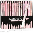FOURCANDIESジェルボールペンセット可愛いノート型ゲルペン0.5MM12本ボールペン&2本蛍光ペンかきやすい速乾性インク学校ノート筆記メモ学生文房具に最...