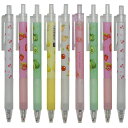 MAYDAHUIかわいいフルーツノック式ボールペン12本セット0.5MM黒インクジェルボールペンおしゃれ可愛いさくらんぼりんご梨桃文房具ギフト
