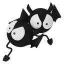 Lurrose2個セット車のアンテナトッパーハロウィーン装飾用面白いアンテナアクセサリー猫デザインブラックプラスチック製車外装アクセサリー
