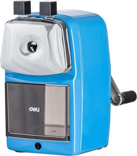 deli鉛筆削り手動プレミアムメタルの表面仕上げ折れ芯除去機能自動ペン送り機能光沢感と耐久性6.5~8mm..