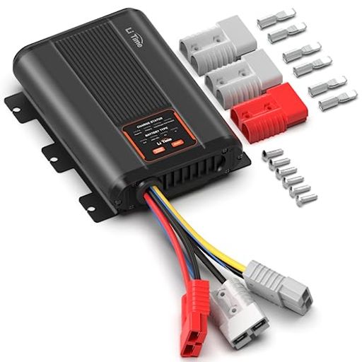 【互換性】キャンピングカーで12Vバッテリーに走行充電実現させる物として、12Vのリチウム、ゲル、AGM、カルシウムバッテリーに対応でき、バッテリーを100%まで充電可能です。 【最大600Wソーラーパネル電力入力、40A電流出力】ACC線,ソーラー入力端子、DC入力端子、出力端子を装備しているため、ソーラー、オルタネーター、スタートバッテリー、サブバッテリーの運用効率が向上させます。リバースチャージ(逆充電)機能付きで、サブバッテリーが逆にメインバッテリーに電力を供給することができます。 【インテリジェントな充電保護機能】過電圧入力保護、出力逆接続保護、 バッテリー過電圧保護、過熱保護、過充電保護、BMS保護(リン酸鉄リチウムバッテリー用)を搭載しています。 【簡単操作】LEDインジケーターと操作ボタンで、直感的に操作できます。ユーザーはバッテリーの種類に合わせて適切なモードを選択するだけで、残りの充電処理はDC-DCチャージャーに任せればオーケーです。