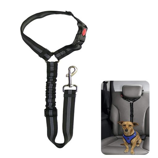 DEVENTORZ 犬 シートベルト ペット 犬用 猫 リード 1本セット ドライブ 車専用リード 安全ベルト 反射素材 助手席 飛び出し防止 伸縮性あり 長さ調節可 簡単装着 犬用カーアクセサリー ペッ…