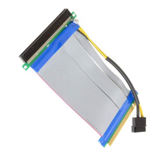 ChenyangPCI-EExpress16X~16xライザーエクステンダーカードMolexIDE電源&リボンケーブル付き20cm