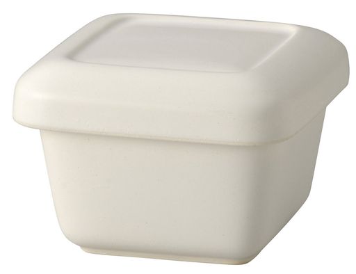 万古焼おひつ陶器白釉(小)角型1膳直