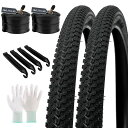 ZMZZZX自転車タイヤ26インチ自転車タイヤ:26x2.125インチ57-507/559MM厚くする耐久性オフロード山地替换用折り畳み式(2セッ...