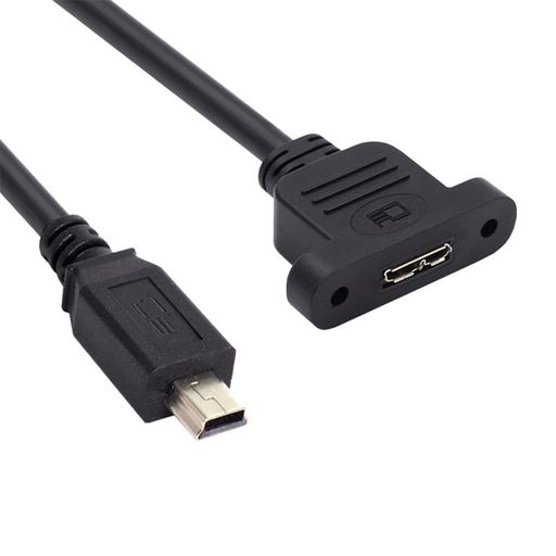 Usb （5 m+） - xiwaiUSB2.0Mini5ピンオスネジマウントタイプ延長コード3.0MicroType-Bメス480MbpsUSB延長ケーブル