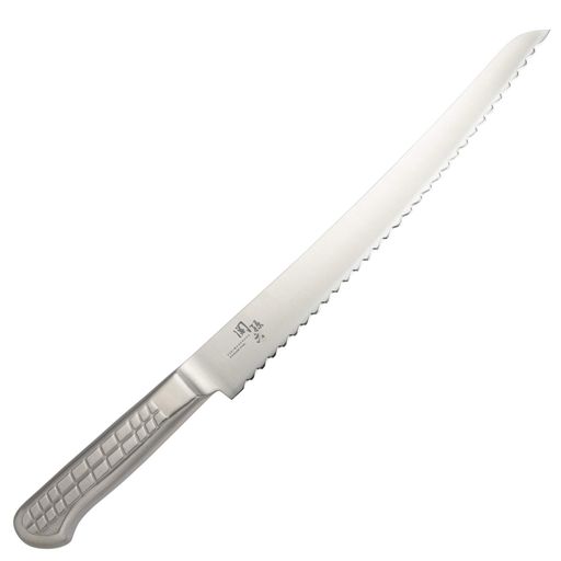 サイズ:440x40x20mm 重量:190g 素材・材質:刃=ハイカーボンステンレス刃物鋼、ハンドル=18-8ステンレススチール 生産国:日本
