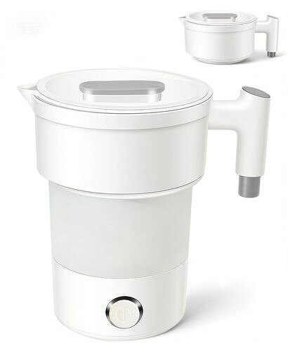 ケトル折りたたみケトル 電気ケトル 持ち運び 電気ポット 600ml 100-110V 日本専用モデル 可折りたたみ アウトドア キャンプ・旅行・出張用 日本語取扱説明書付き PSE認証済み 手動電源オフ…