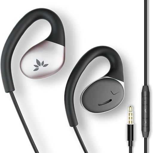 Avantree Resolve – 有線イヤホン 3.5mm AUXジャック 耳掛け式 オープンイヤー マイク付き 耳を塞がない 開放型 着信応答/終話 音量調節 イヤーフック付き 軽量 遅延ゼロ オープンイヤーイヤホン