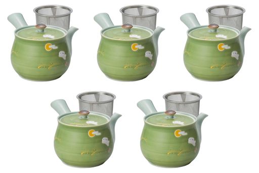 5個セット兎斗屋U付特大急須(緑)[12x10.5cm650cc]|有田焼急須有田焼セトモノホンポ(Setomonohonpo)