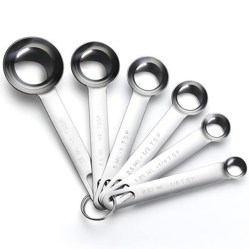 Measuring Spoons - AOOSY18-8ステンレス一体型計量スプーン6本セット大さじ小さじ耐久性食洗機対応ベーキング調理キッチンツール
