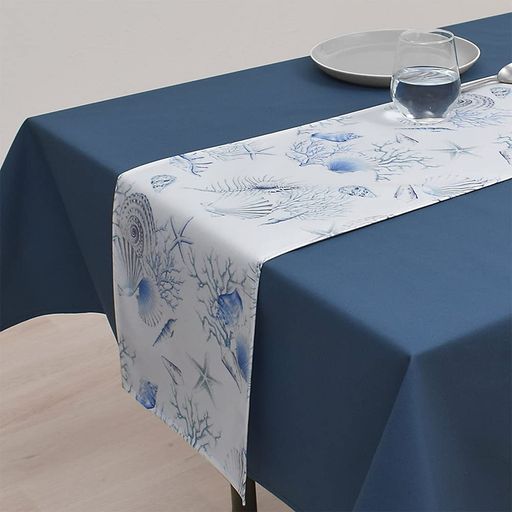 スタイルデコール(STYLEDecor)テーブルランナーラミネート防水北欧テーブルセンター100cm拭けるマリンシェル貝殻W2700400