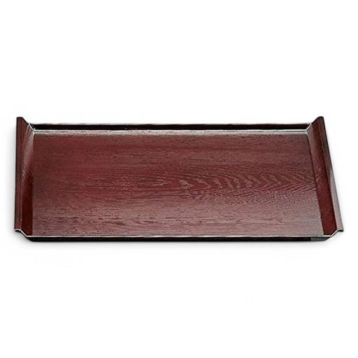 J-kitchensランチョンマット盆日本製日本の高級盆トレー耐熱A)尺4アイディー木目溜(42.5cmx31cmx2.1cm)