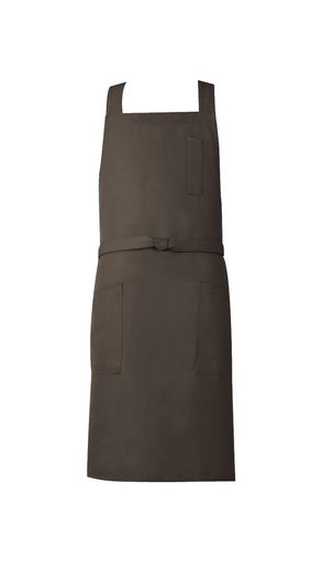 サイズ : 丈90cmx腰巾108cm、裾巾92cm 混率 : ポリエステル100% ポケット : 両脇マチ付ポケット、胸ペン差しポケット ひも通し穴に腰ひもを通して結ぶことにより、後ろ姿がスッキリと見える、メンズ胸当てエプロンです。 マチ付きポケットが左右に各1つ、右に便利な小物ポケットと、左胸にペン差しポケットが付いています。