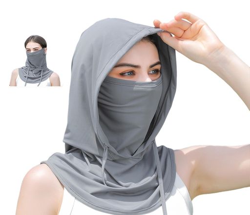 【顔・首・肩まで覆う一体型UV対策】:フード+フェイスカバー一体型デザインで、顔まわりから首・肩までしっかりカバー。強い日差しを浴びやすい屋外でも、360度しっかり日焼け対策ができます。スポーツや外出時の紫外線対策に最適です。 【帽子いらずで簡単着用・ズレにくい設計】:フード一体型構造により、帽子を重ねて被る必要がなく、サッと被るだけで装着完了。動いてもズレにくく、髪型を崩しにくいため、通勤・自転車・ウォーキングなど日常使いでもストレスなく着用できます。 【冷感・通気性に優れた軽量素材】:夏場にうれしい冷感素材を採用し、通気性が高くムレにくい仕様。汗をかいてもベタつきにくく、長時間着用しても快適な着け心地をキープします。暑い季節の屋外活動に最適です。 【首元まで自然にフィットする立体設計】:首元から胸元にかけて自然に垂れるデザインで、締め付け感が少なく、動きやすさを重視。前かがみや腕を動かす動作でもつっぱりにくく、アクティブなシーンでも快適に使用できます。 【男女兼用・幅広いシーンに対応】:シンプルで使いやすいデザインのため、レディース・メンズ兼用で着用可能。