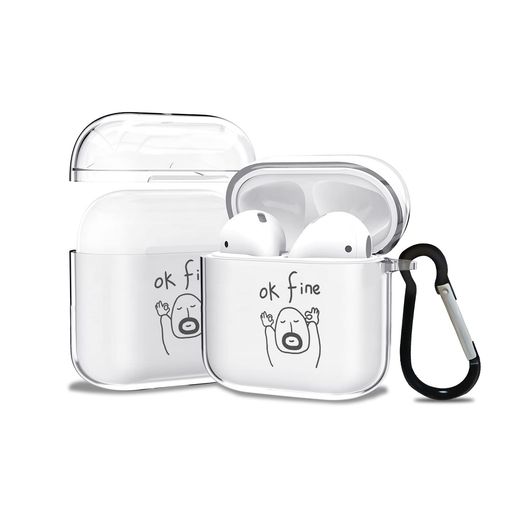 AirPods3ケースエアポッツ第3世代/第三世代ケースおしゃれかわいいクリア充電面白いウケるダジャレネタイヤホンイヤフォンダジャレぶさかわブサかわいいブサカワ...