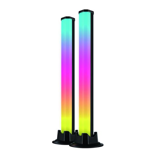 オーム(OHM)オーム電機AudioCommゲーミングライトLEDRGBライトバーイルミネーションサウンド連動音楽同期調色USBライトゲームライトアプリ操作AV-GL100N03-6355OHM