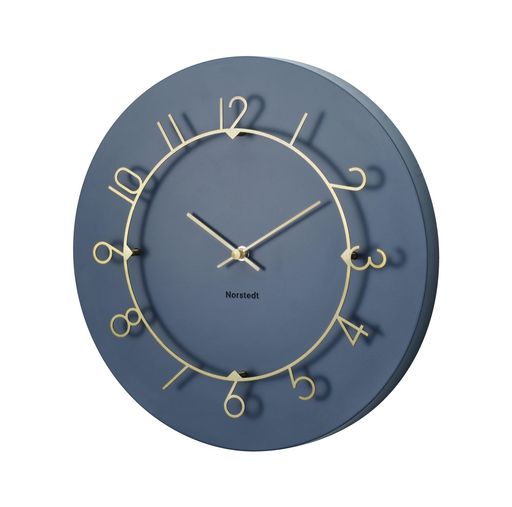 インターフォルム掛け時計ルウCL-4317NVネイビーゴールドスイープムーブメント