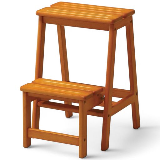 J-kitchensステップチェア2段ブラウンチェア椅子イス