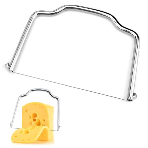 yowodanaチーズスライサーチーズカッターステンレスワイヤーバターカッター多目的キッチンツール製菓道具家庭用ハムチーズスライサー使用に簡単お手入れ簡単