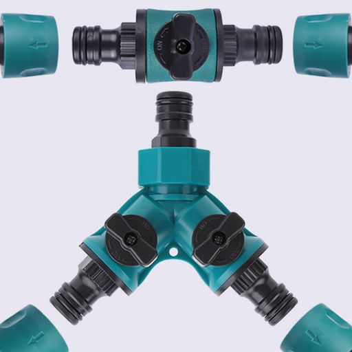 Ifukens 水道ホース ジョイントY字型蛇口ニップル双方向散水ホースジョイントコネクター止水栓 水量調整 バルブ付き 水道 蛇口 部品蛇口コネクターホース ジョイント 水道蛇口 ホース 接…