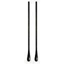 IMEEA マドラー ロングスプーン 全長220MM マドラーセット ステンレス バースプーン 2本セット ブラック