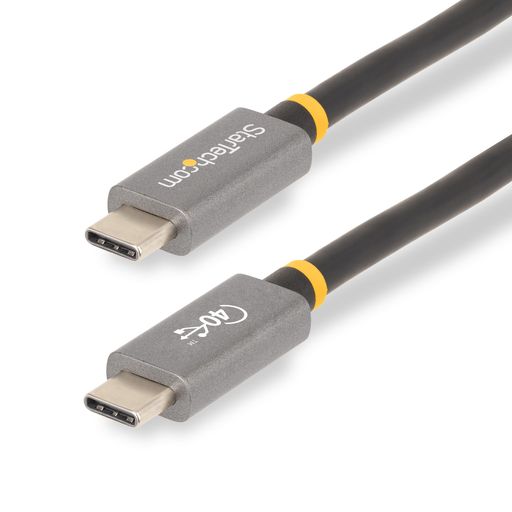 StarTech.comUSBケーブル/USB4(40Gbps)/1m/Type-C-Type-C/オス–オス/8K60Hz/100WPowerDelivery/USB-IF認証/DPAltモード/Thunderbolt4/3/USB