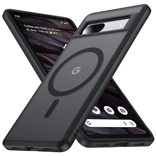 FNDMIL Google Pixel 7a ケース 半透明 指紋防止 マット感 黄変防止 耐衝撃 ストラップホール付き ピクセル 7a カバー マグセーフ対応 ワイヤレス充電対応 6.1インチ (…