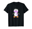 動物好きな方へのマウスガード付きかわいいペンギンのプレゼントTシャツ