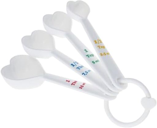青芳 ハート型計量スプーン 2.5ml/5ml/7.5ml/15ml 4本 576706