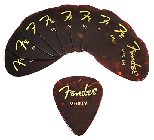 Fender ピックx10枚 ティアドロップ MEDIUM-SHELL
