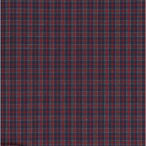 KIYOHARA生地薄手タータンチェック小先染め110cm巾x1mカット#2紺/赤系TY91-1M