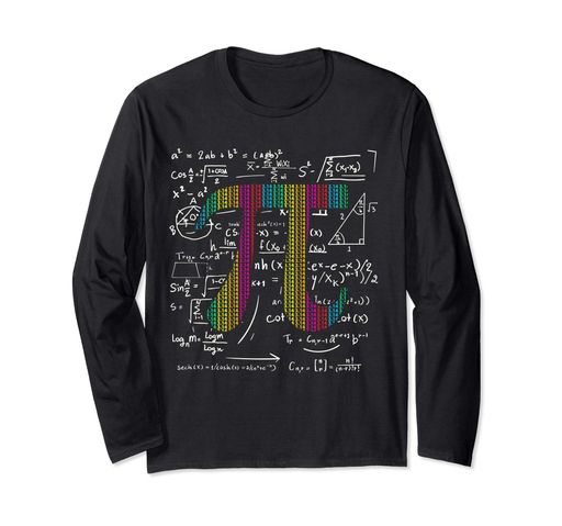 PiDay3.14Piシンボルと数学方程式長袖Tシャツ PiDay3.14Piシンボルと数学方程式長袖Tシャツ