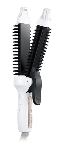 パナソニックトルマリンブラシアイロンコンパクトカールストレート2way26mm白EH-HV41-W