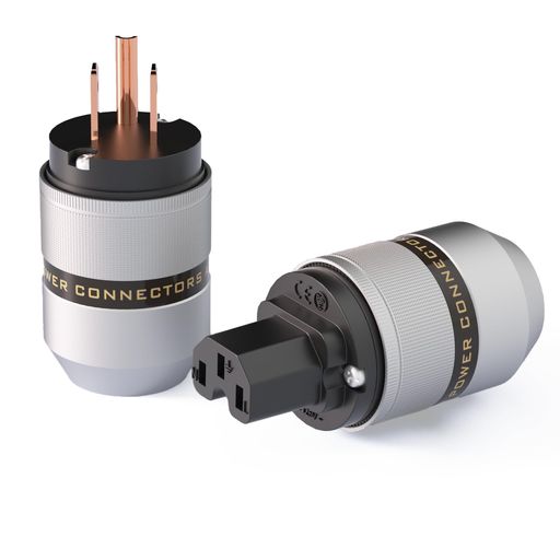 Monosaudioオーディオ用電源プラグ純銅3ピン電源コネクタ自作電源プラグ最大ワイヤー19MMアルミニウム合金製シェルオーディオ用パワープラグインレットプラグIEC320C13コネクターペアハイエ…