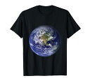 アースプラネット地球北米平球宇宙雲Tシャツ