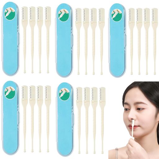 OTIMORA 鼻毛カッター 手動 両端タイプ 20本セット 個別包装 電池不要 鼻毛カット+耳掃除 携帯便利 男女兼用 衛生面でも安心