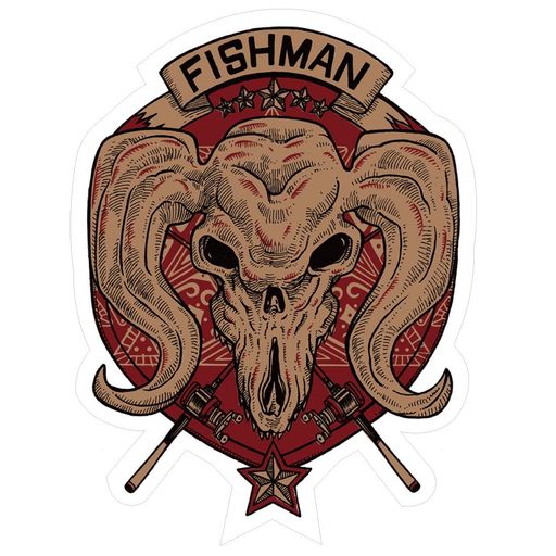 FISHMAN(フィッシュマン)ST-000001ディアスカルステッカー60x80mm